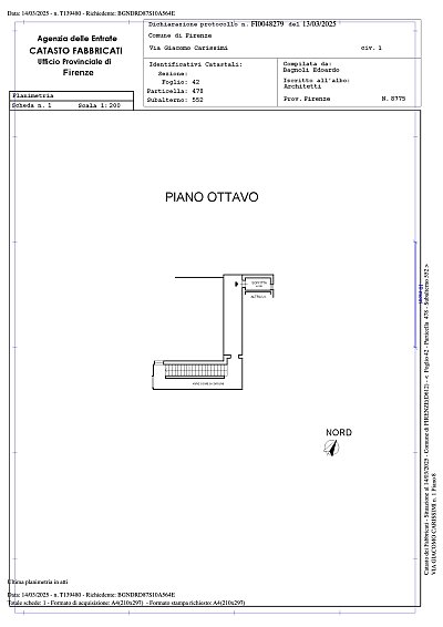 Planimetria catastale Soffitta Planimetria catastale Soffitta